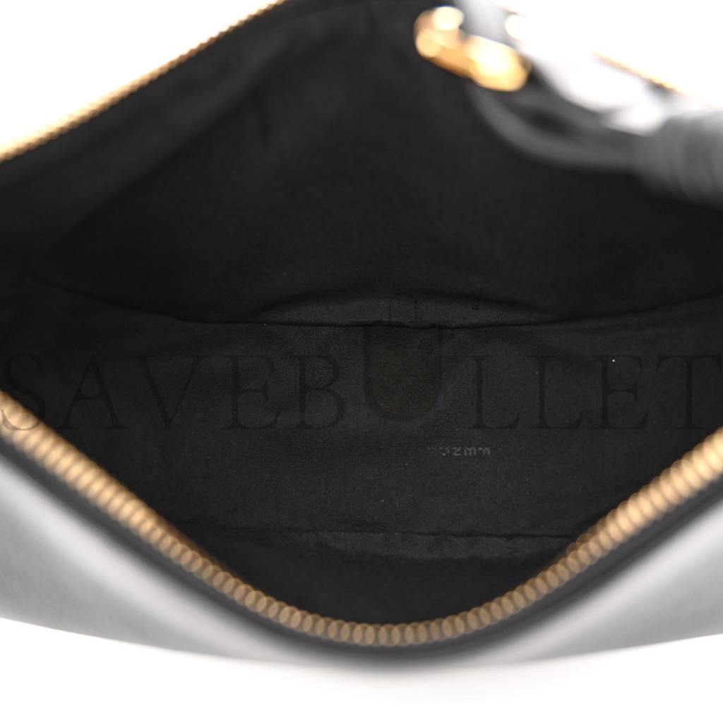 FENDI VITELLO GRACE MATTE SMALL FENDIGRAPHY HOBO BAG BLACK (28*23*10cm)